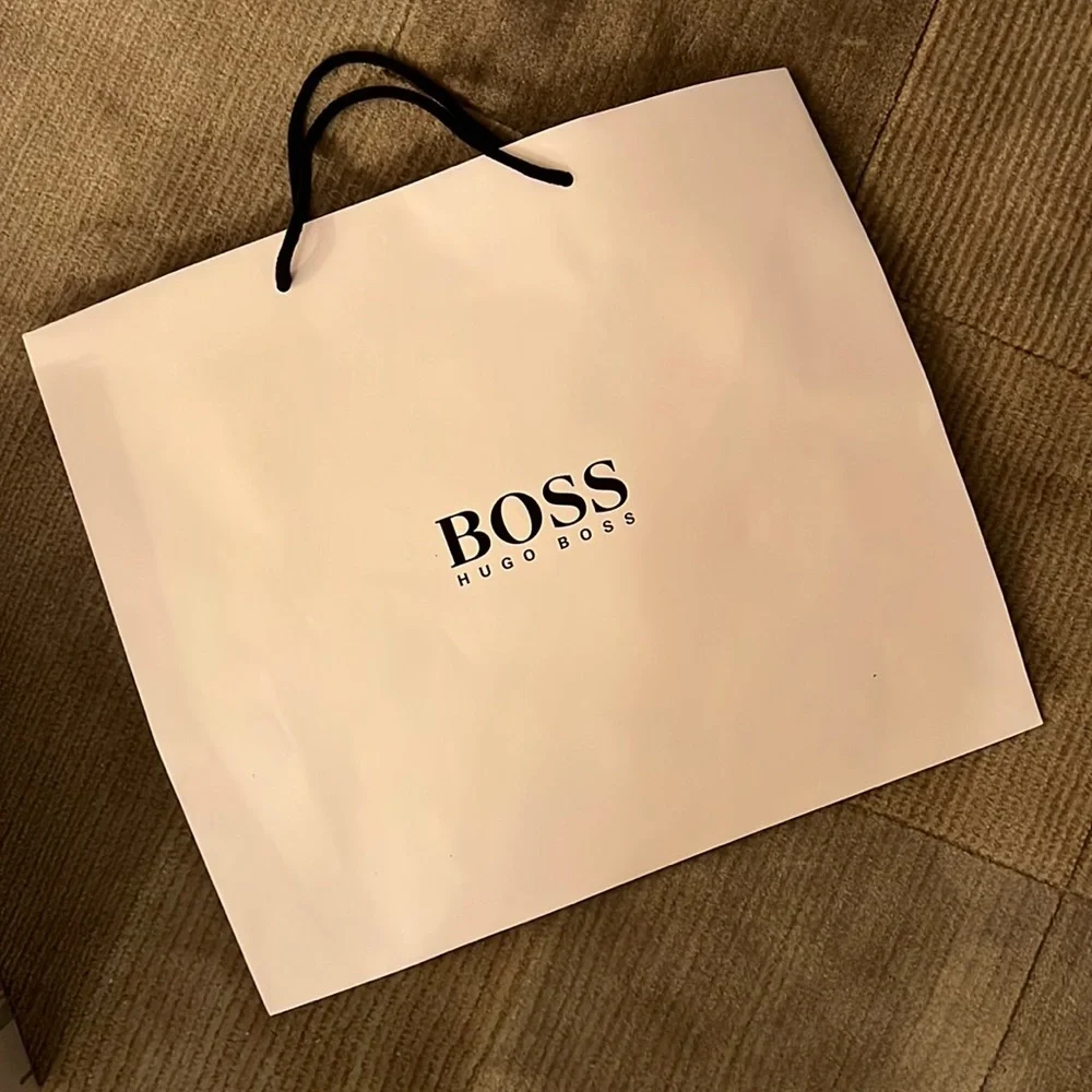 HUGO BOSS paper bag 15.5”x13”x4.5”